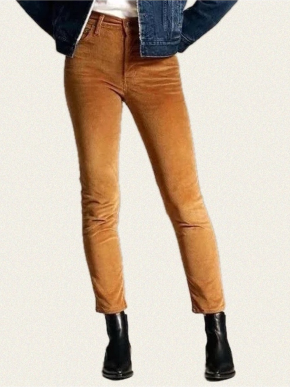 Denim Forum The Yoko High Rise Slim Corduroy Pants Size 27